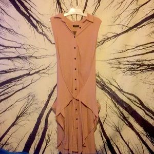 Unique Mauve Tie Dress